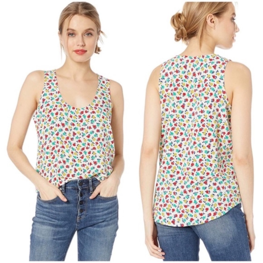 J. Crew Mercantile Poppy Floral Tank Blouse Sleeveless Women's Medium